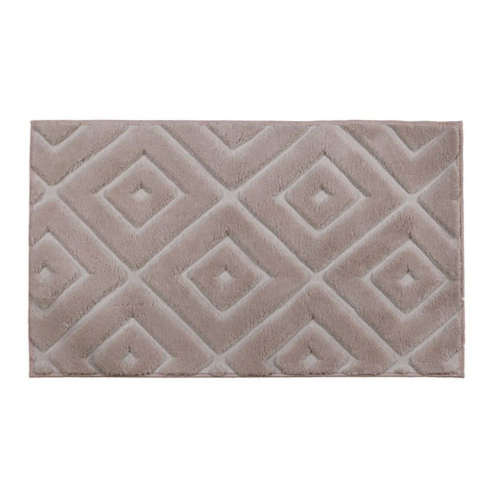 Tapete para Quarto e Sala 60Cmx100cm Milano Havan Casa - Bege Losango