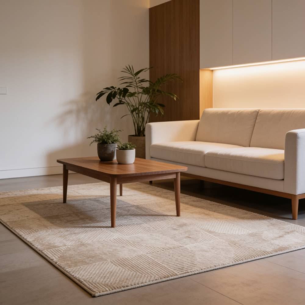 Tapete para Quarto e Sala 1,33 X 2,00 m Lucca Havan Casa - Bege