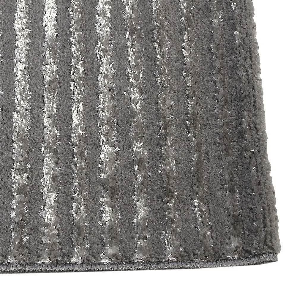 Tapete Passadeira 57Cmx1,80 m Dubai Havan Casa - Cinza Linhas