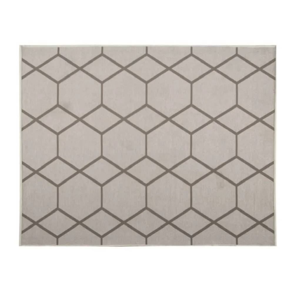Tapete para Quarto Ou Sala 2,00X2,50 m Siena Havan Casa - Areia Hexagonal