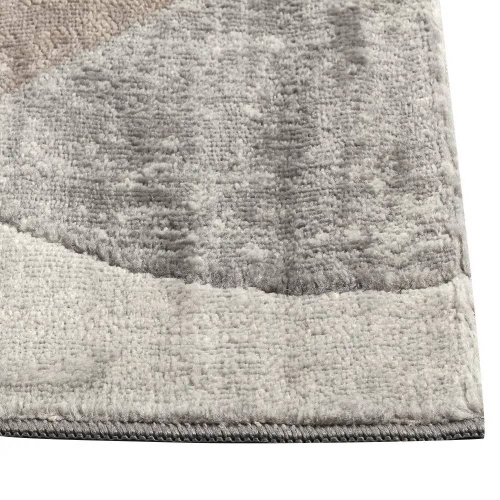Tapete Para Quarto E Sala 1,40X2,00 M Platinium Havan Casa - Círculos Cinza E Bege