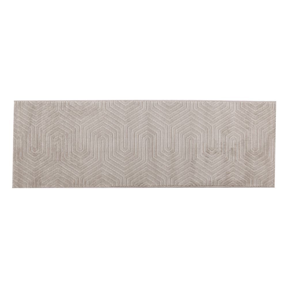 Tapete Para Quarto Ou Sala 60X180 Cm Platinium Havan Casa - Cinza Com Bege