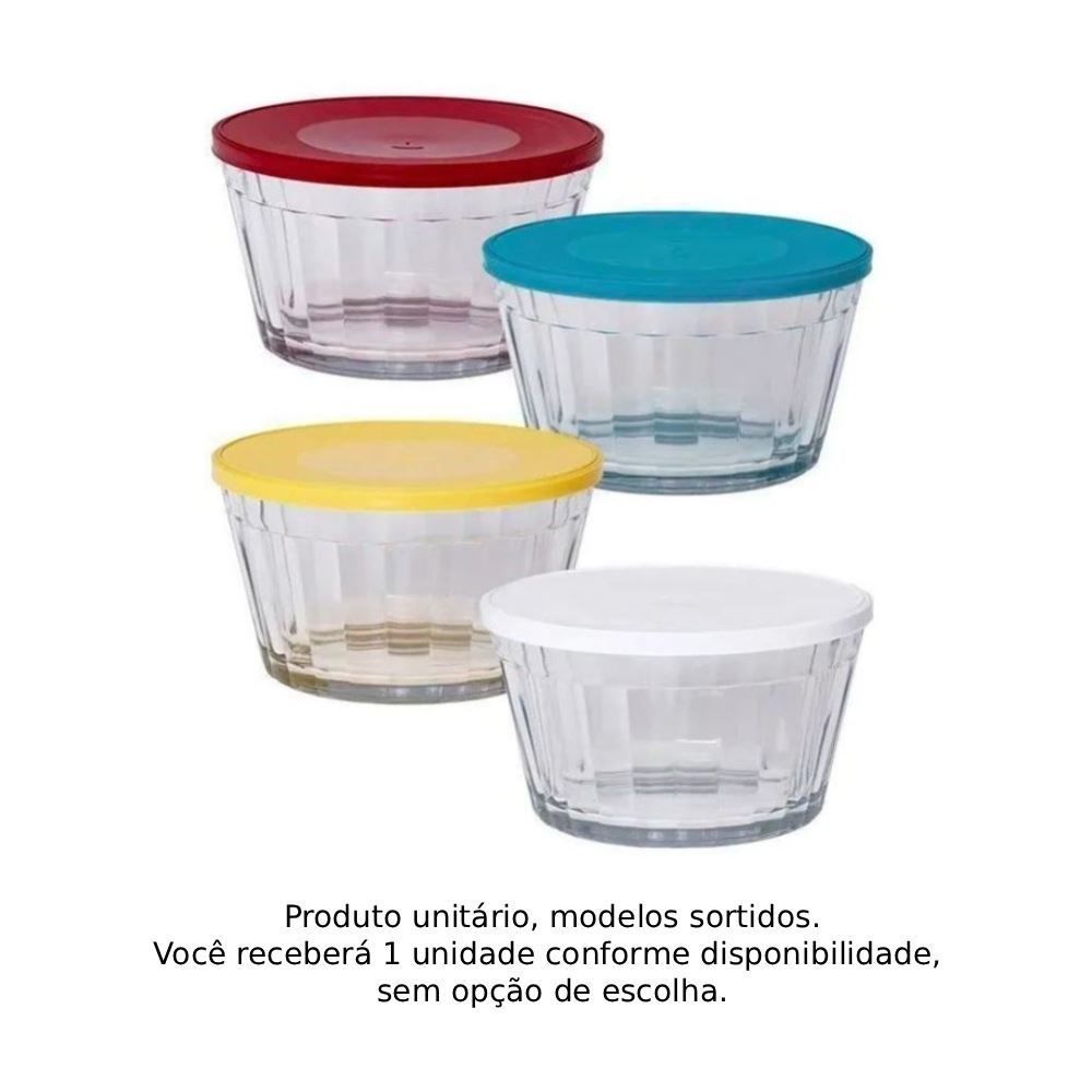 Tigela Americano com Tampa Nadir 1 Litro - Sortido