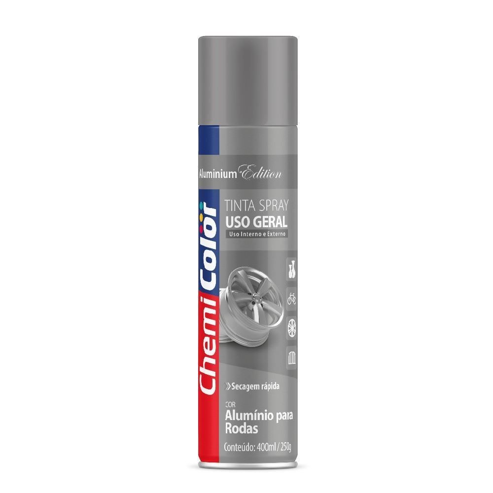 Tinta em Spray Alumínio para Rodas 400Ml Chemicolor - 068.0190