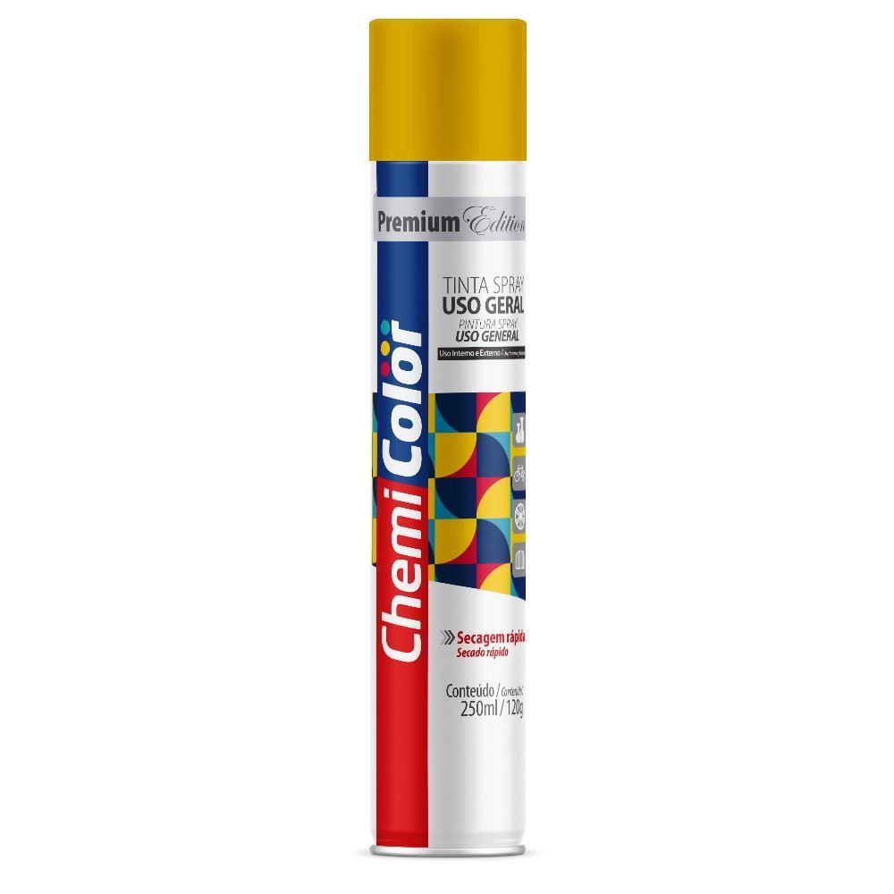 Tinta em Spray Amarelo 250Ml Chemicolor - 068.0512