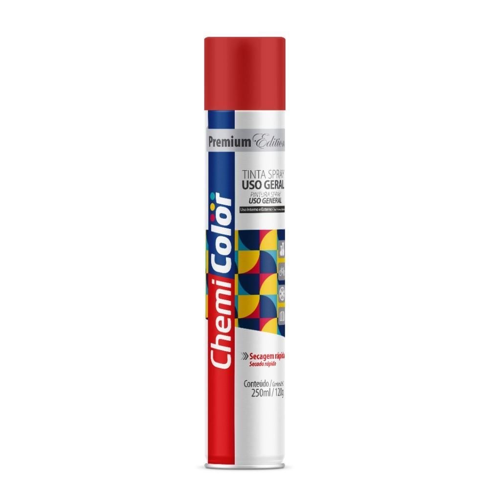 Tinta em Spray Vermelho 250Ml Chemicolor - 068.0525