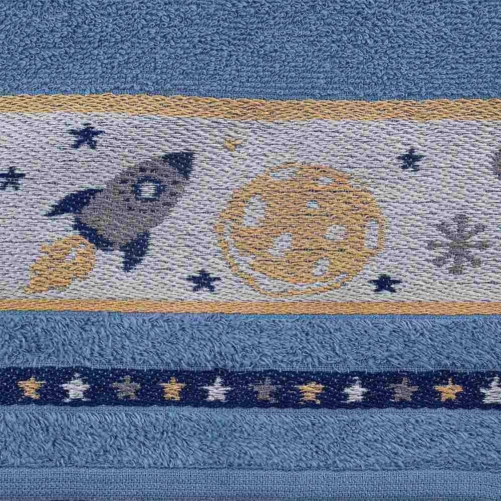 Toalha De Banho Infantil Kids - Galáxia Azul Veleiro