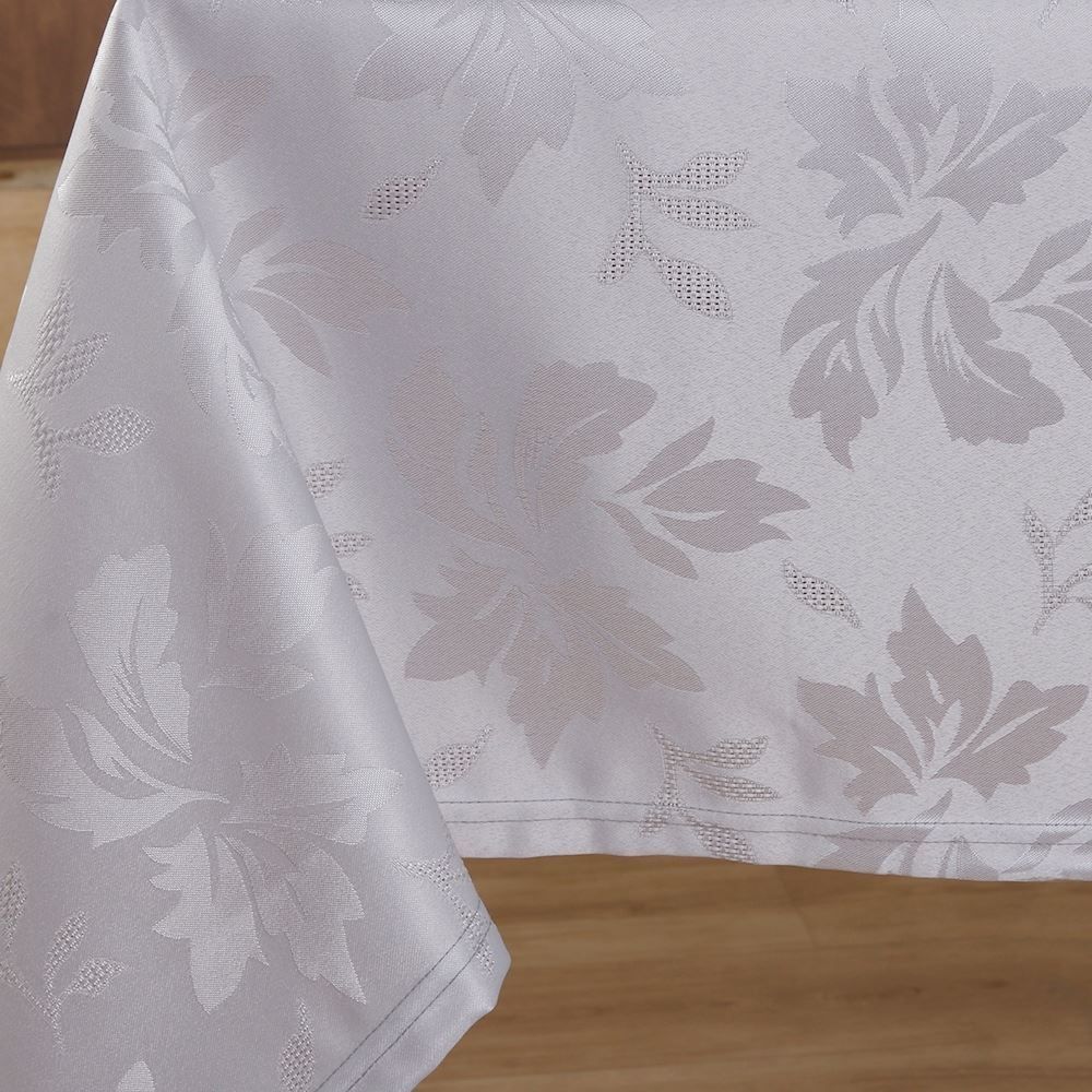 Toalha de Mesa 1,35M X 1,35M Elegance Havan Casa - Folhas Cinza