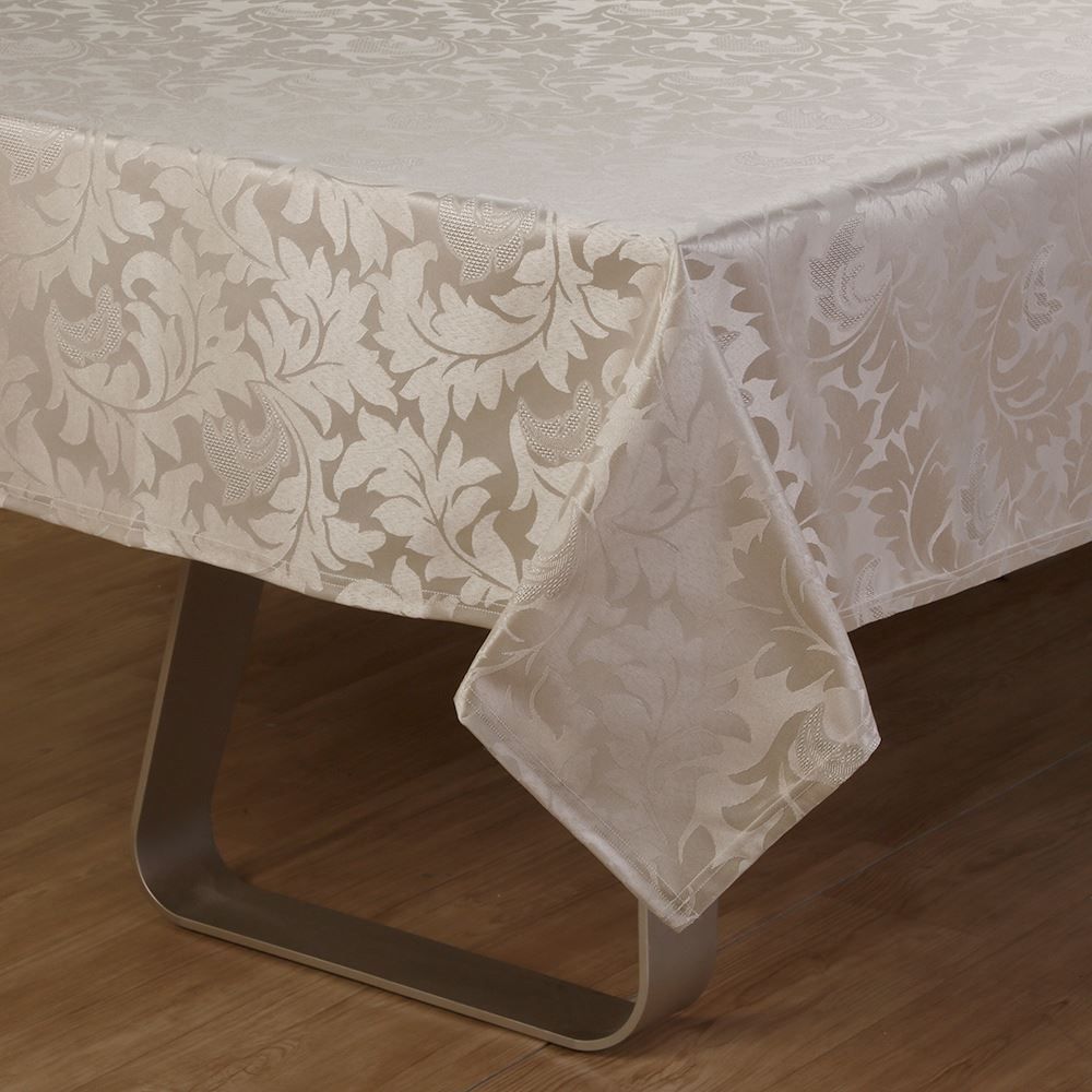 Toalha de Mesa 1,35M X 1,35M Elegance Havan Casa - Folhas Bege