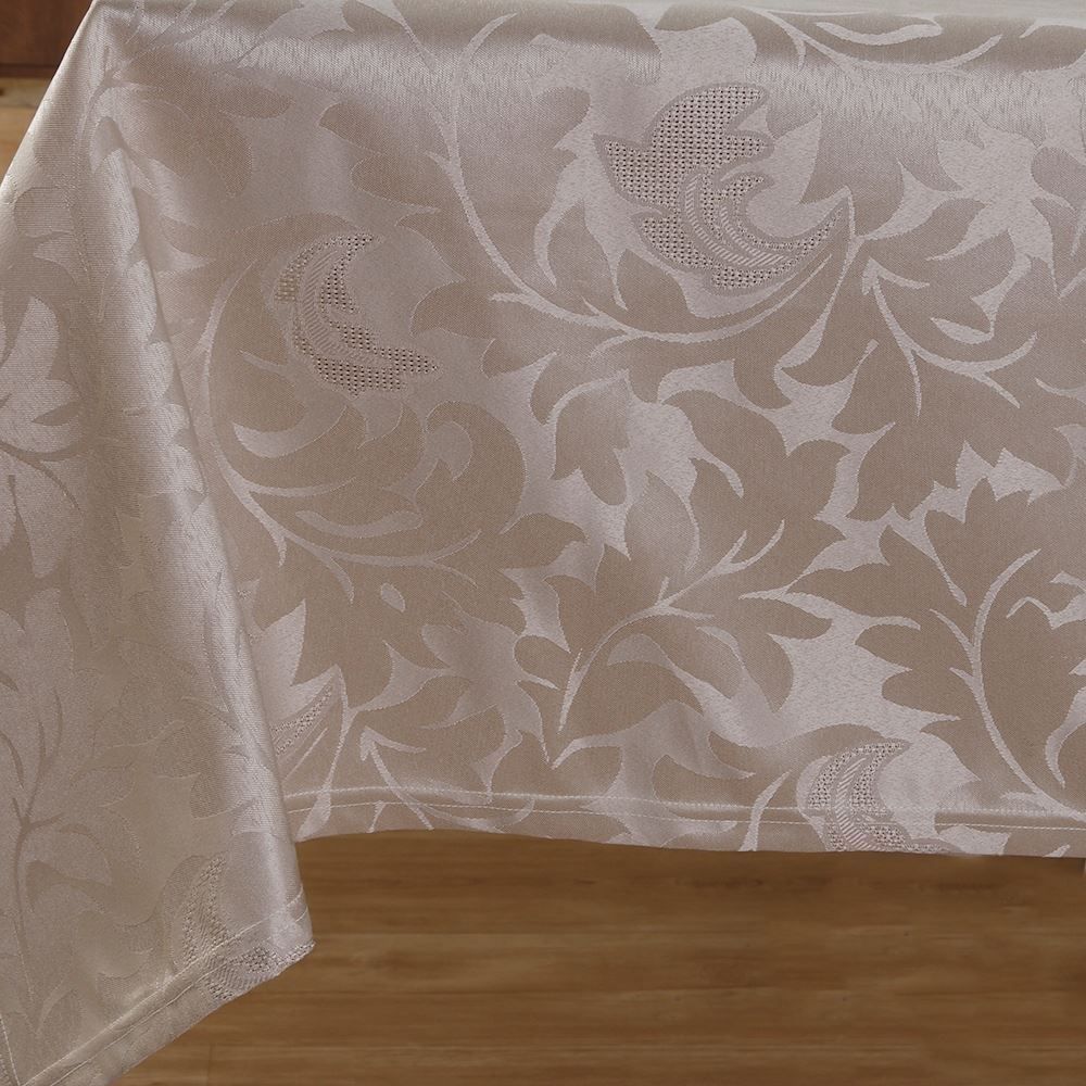 Toalha de Mesa 1,35M X 1,35M Elegance Havan Casa - Folhas Bege