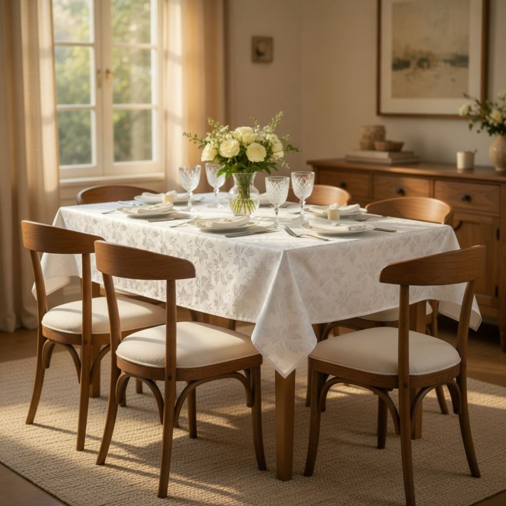 Toalha de Mesa 1,35M X 2,10M Elegance Havan Casa - Branco
