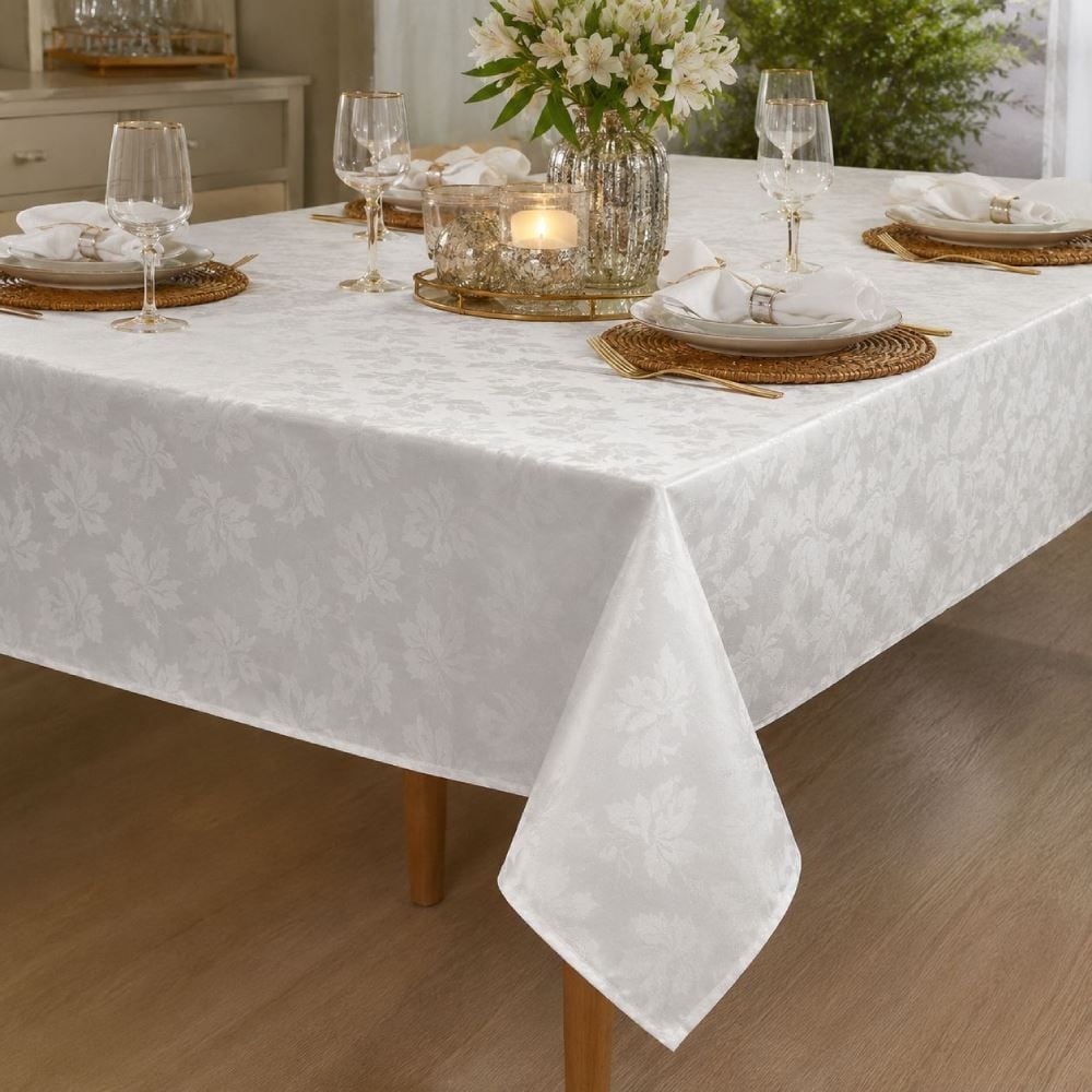 Toalha de Mesa 1,35M X 2,10M Elegance Havan Casa - Branco