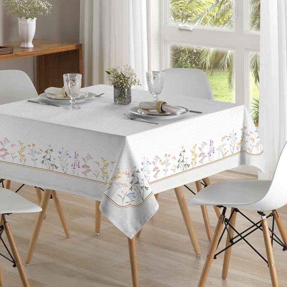 Toalha de Mesa 1,40 X 1,40M Clean Renova Döhler - Floral Boho