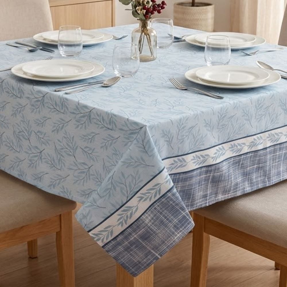 Toalha de Mesa 1,40 X 2,10M Havan Casa by Lepper - Folhas Azuis