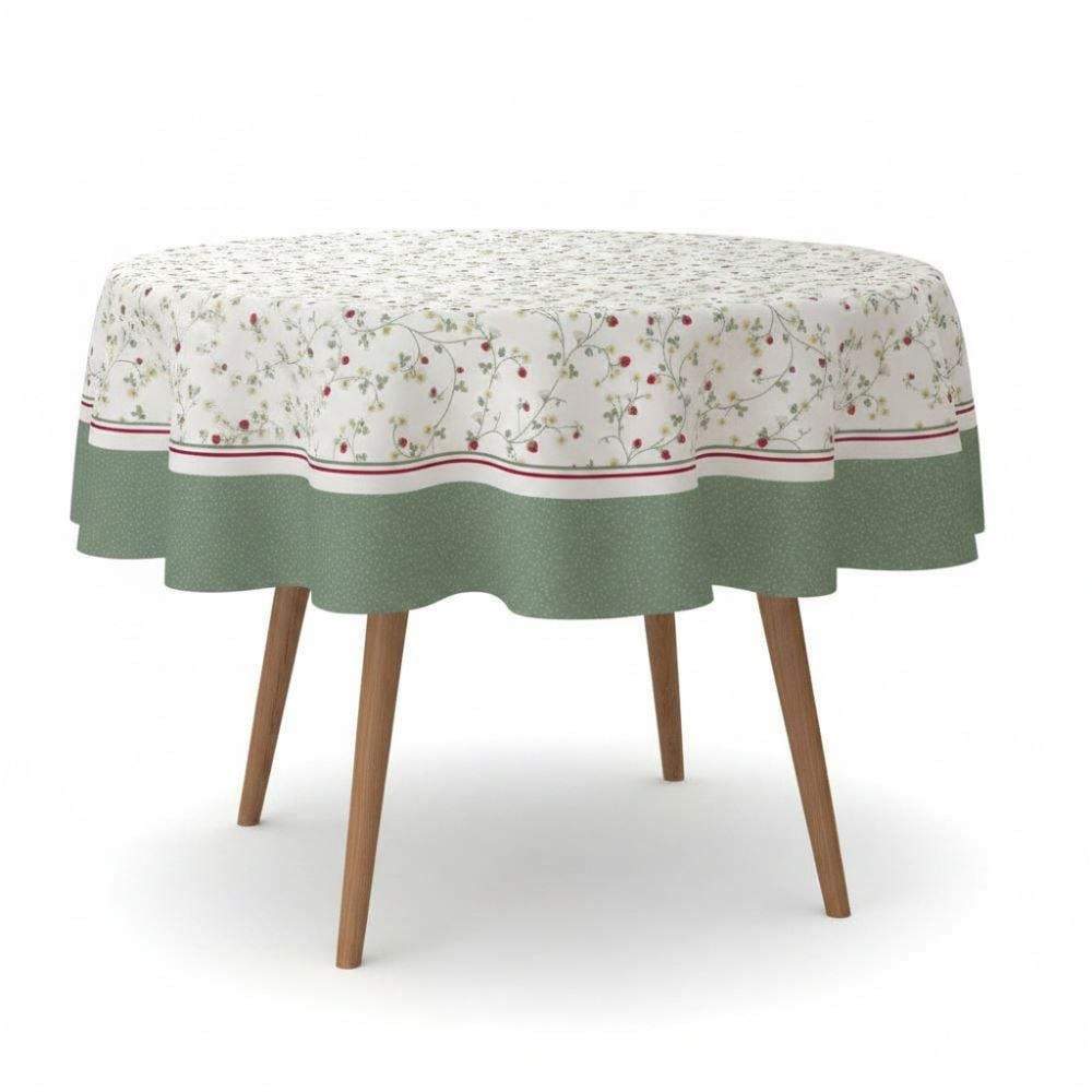 Toalha de Mesa 1,50M Redonda Estampada Havan Casa - Morangos