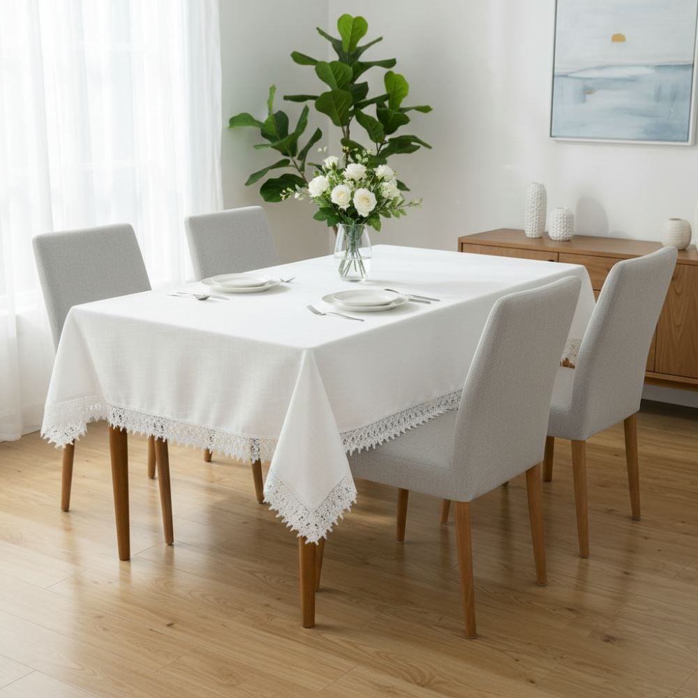 Toalha de Mesa 1,60M  X 2,50M Renda Guipir Havan Casa - Veneza