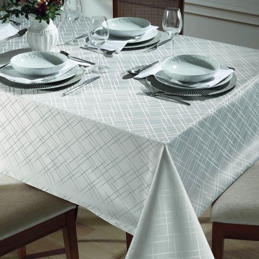 Toalha De Mesa 1,40 X 1,40 M Requinte Döhler - Prata