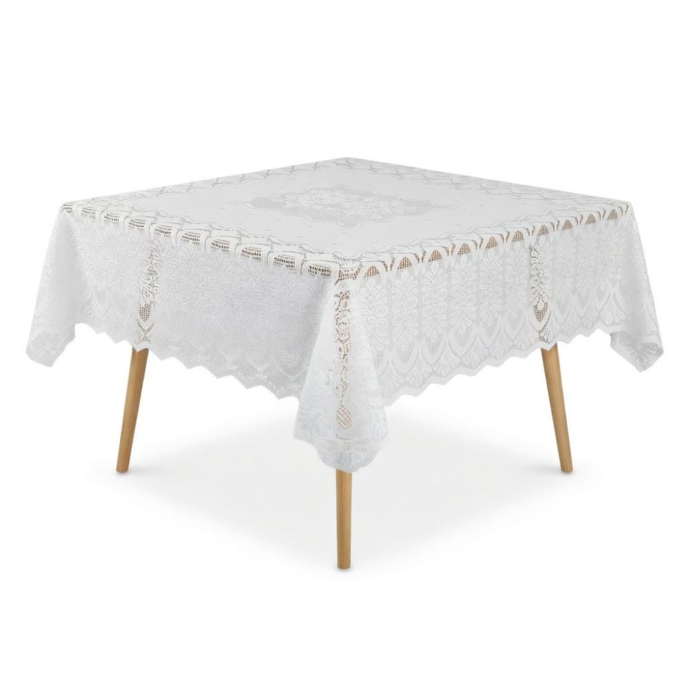 Toalha de Mesa Arabesco 1,60M X 1,60M Havan Casa - Branco