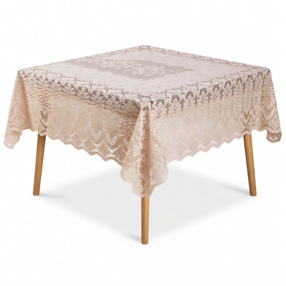 Toalha de Mesa Arabesco 1,60M X 1,60M Havan Casa - Bege