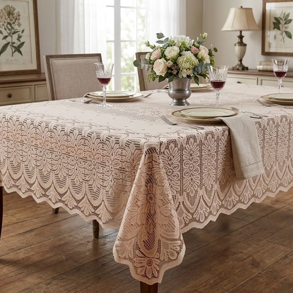 Toalha de Mesa Arabesco 1,60M X 1,60M Havan Casa - Bege
