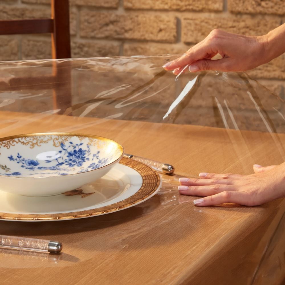 Toalha de Mesa Quadrada Transparente Havan - 1,40x1,40m
