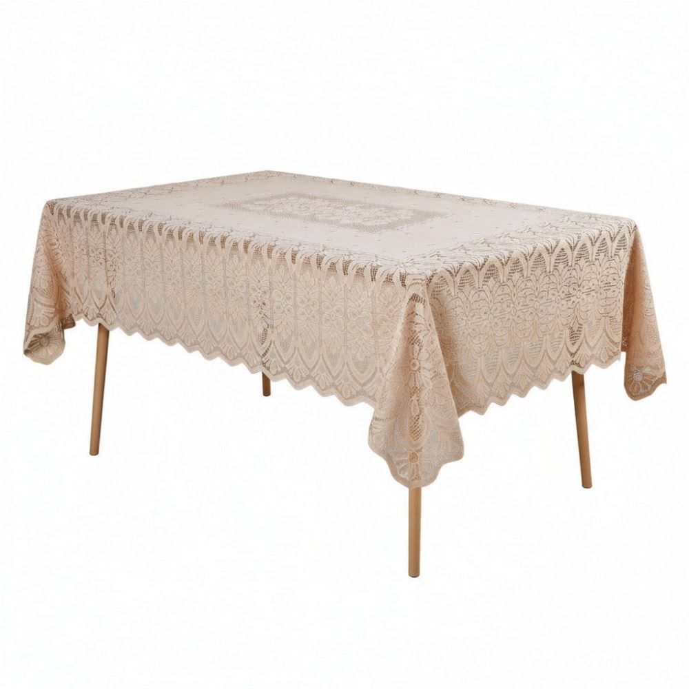 Toalha de Mesa Retangular 1,50M X 2,20M Arabesco Havan Casa - Bege