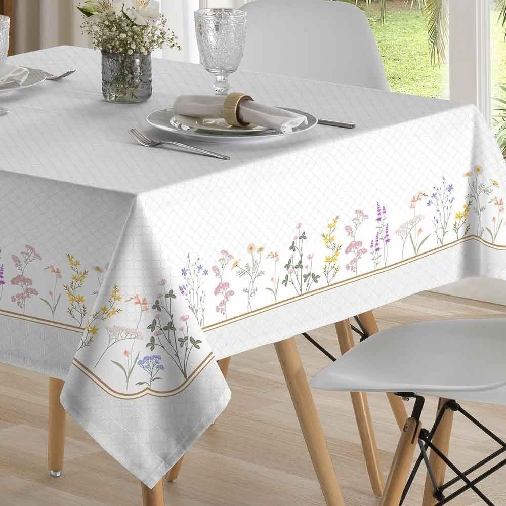 Toalha de Mesa Quadrada 1,80X1,80 m Clean Renova Döhler - Floral Boho