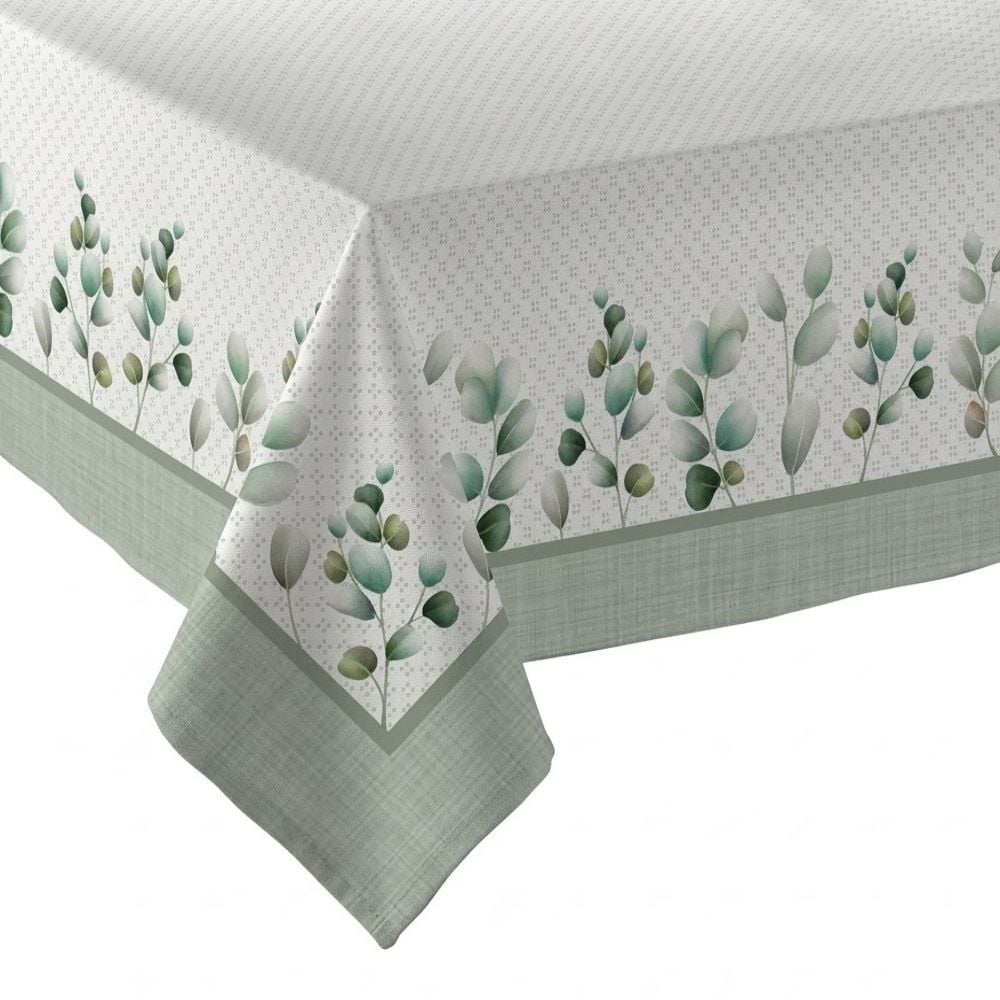 Toalha de Mesa Quadrada 1,80X1,80 m Clean Renova Döhler - Folhas Verdes