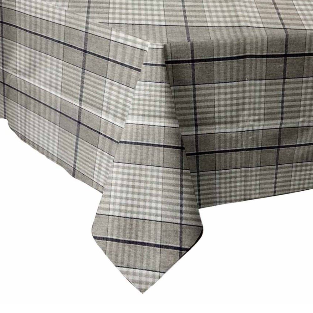 Toalha De Mesa Térmica 1,40X3,00 M Havan Casa  - Xadrez Cinza