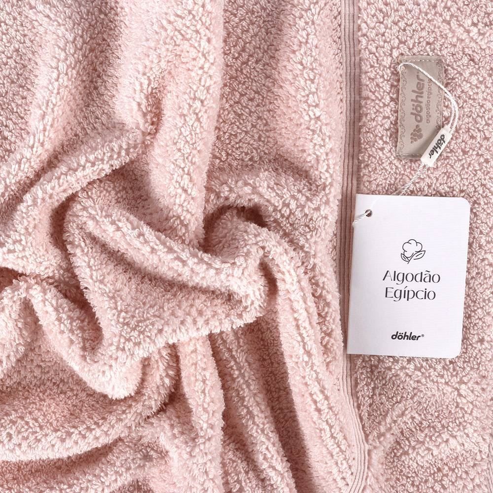 Toalha de Rosto Algodão 100% Fio Egípcio Döhler - Rosa Claro