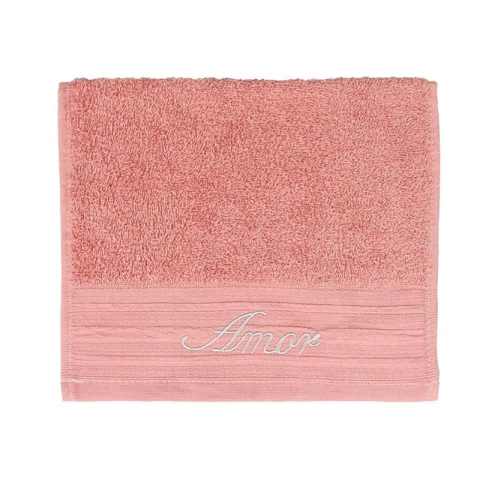 Toalha de Lavabo Bordada Desejos Havan Casa - Amor Rosa