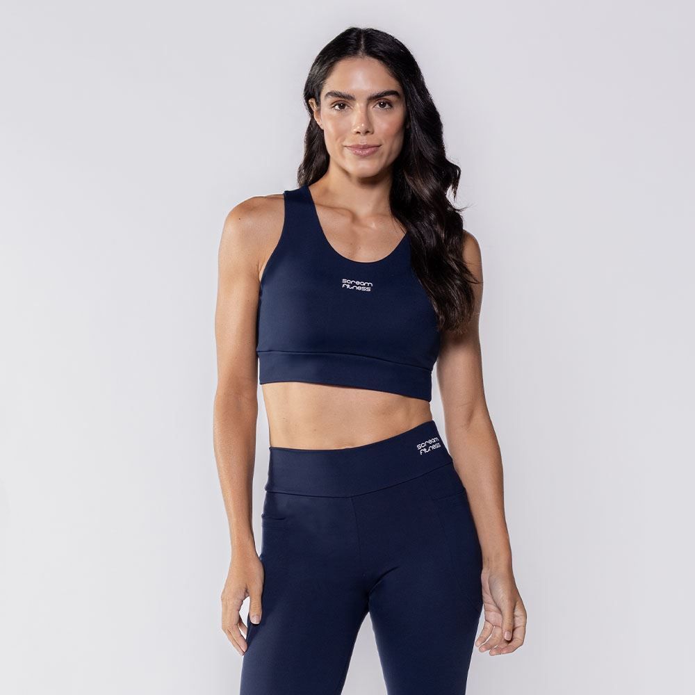 Top Feminino Fitness Com Abertura Scream