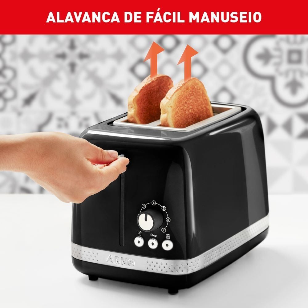 Torradeira Arno Soleil com 7 Níveis de Tostagem 