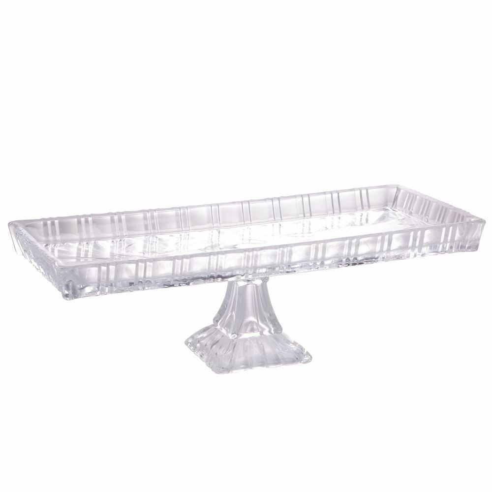 Travessa de Cristal com Pé Lyor Dragon - Transparente