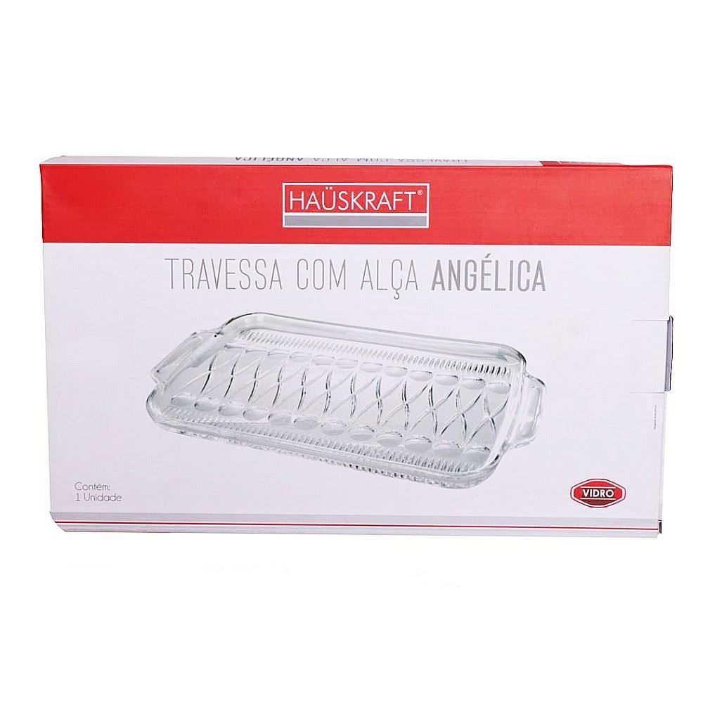 Travessa de Vidro com Alça Hauskraft - Angélica