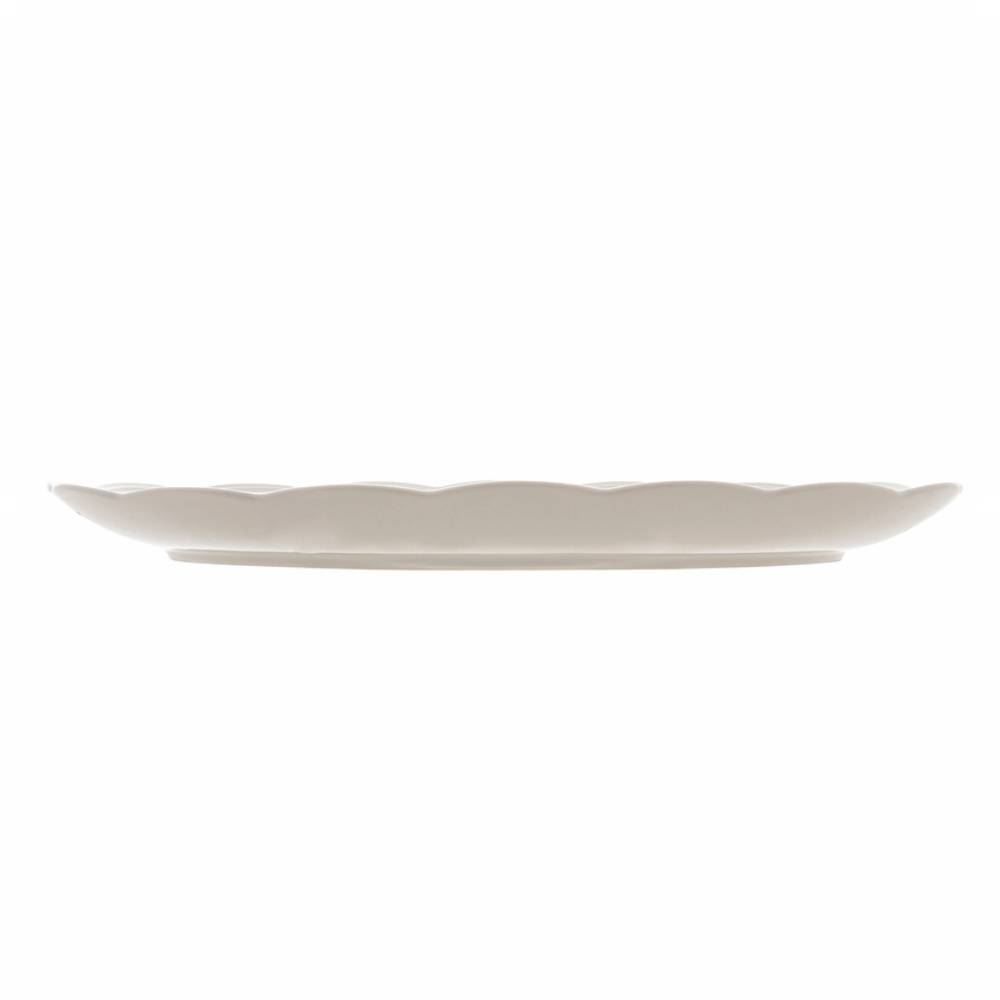 Travessa Lyor De Porcelana Butterfly 36,5Cm X 24Cm X 3Cm - Branco