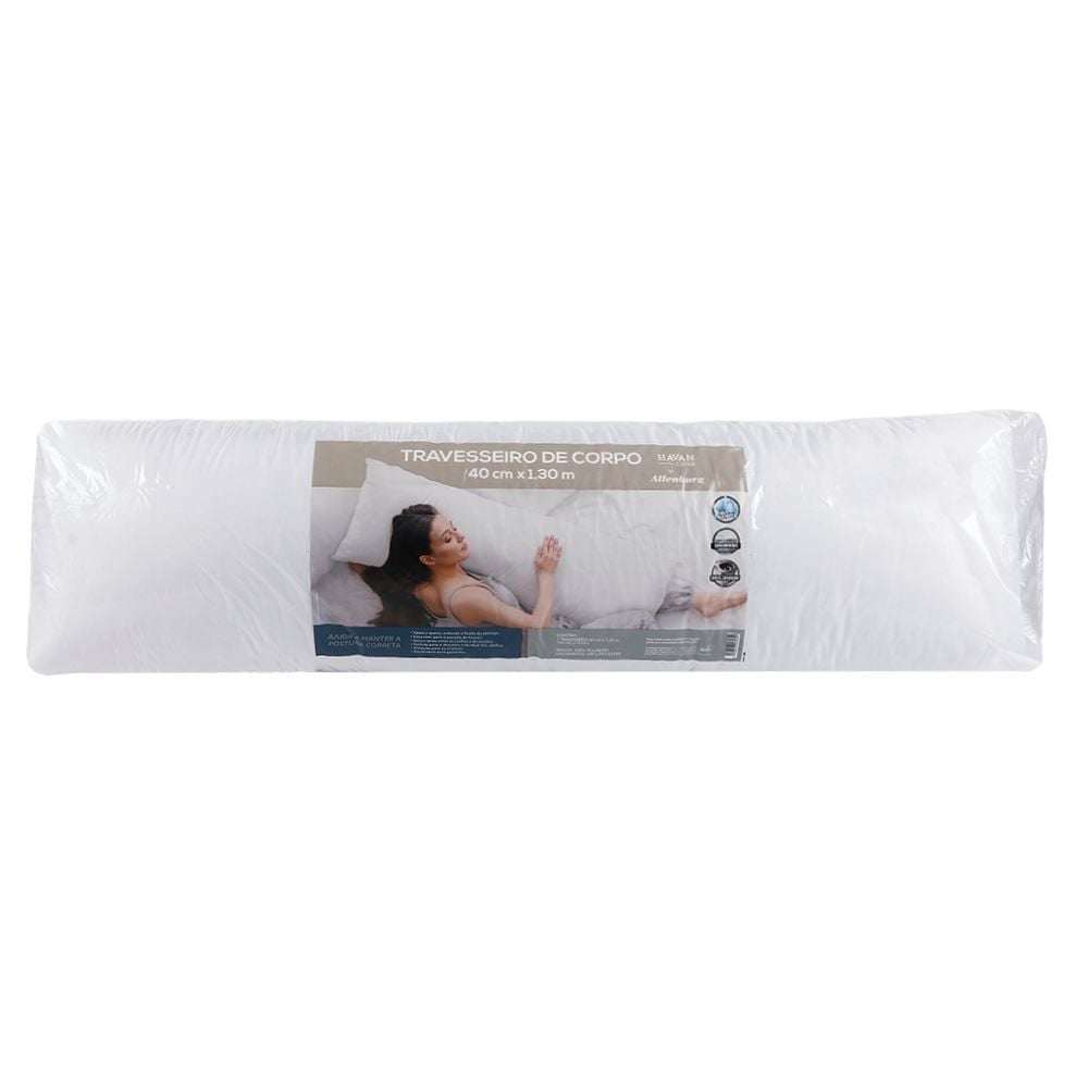 Travesseiro de Corpo 40Cm X 1,30M Havan Casa by Altenburg - Branco