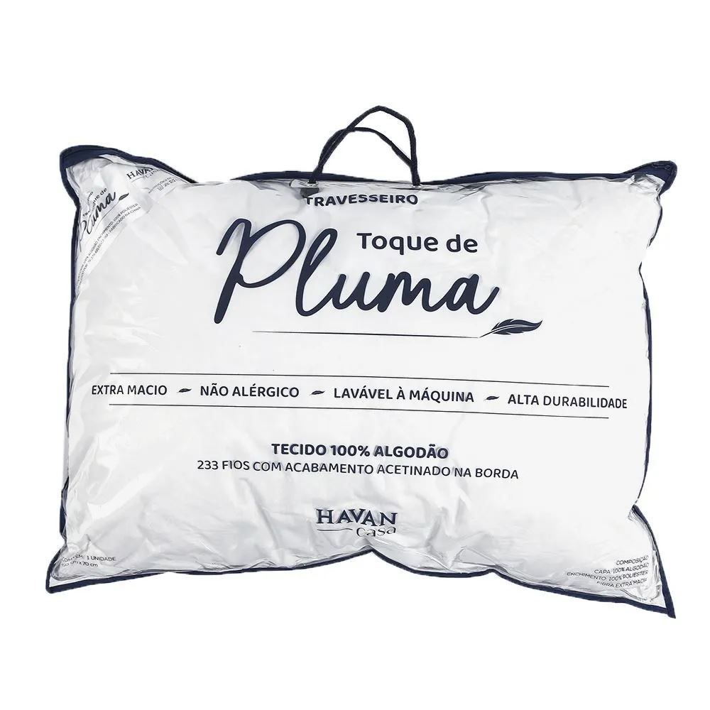 Travesseiro Toque de Pluma Havan Casa - Branco