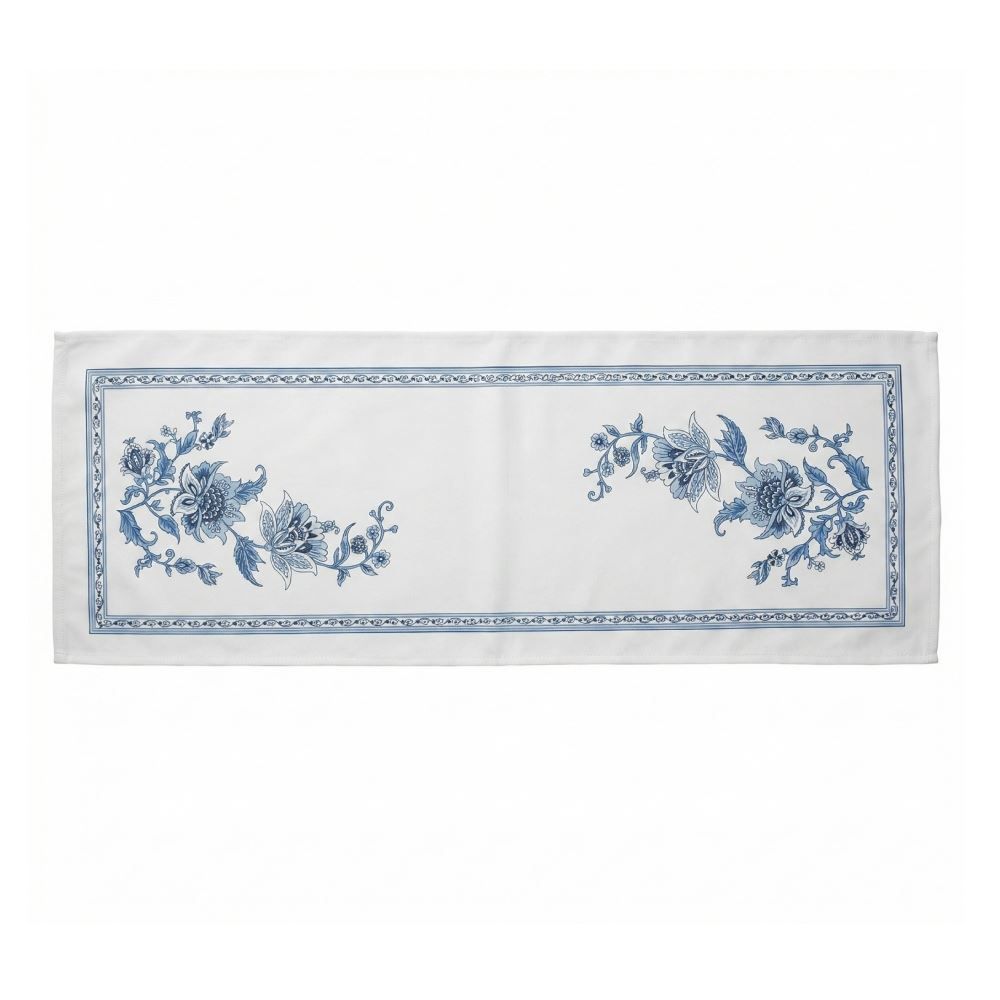 Trilho de Mesa Athenas 45Cm X 1,20M Dohler - Chintz Azul