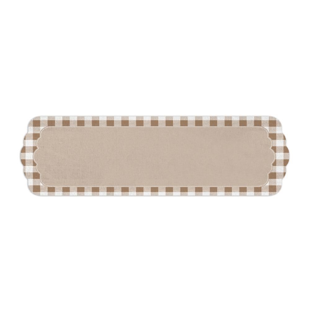 Trilho De Mesa Viena 40X120 Cm Havan Casa - Vichy Textura Bege