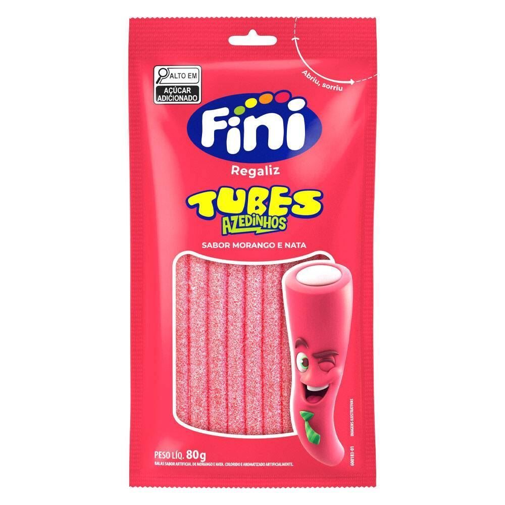 Tubes De Morango Cítrico Fini - 80g
