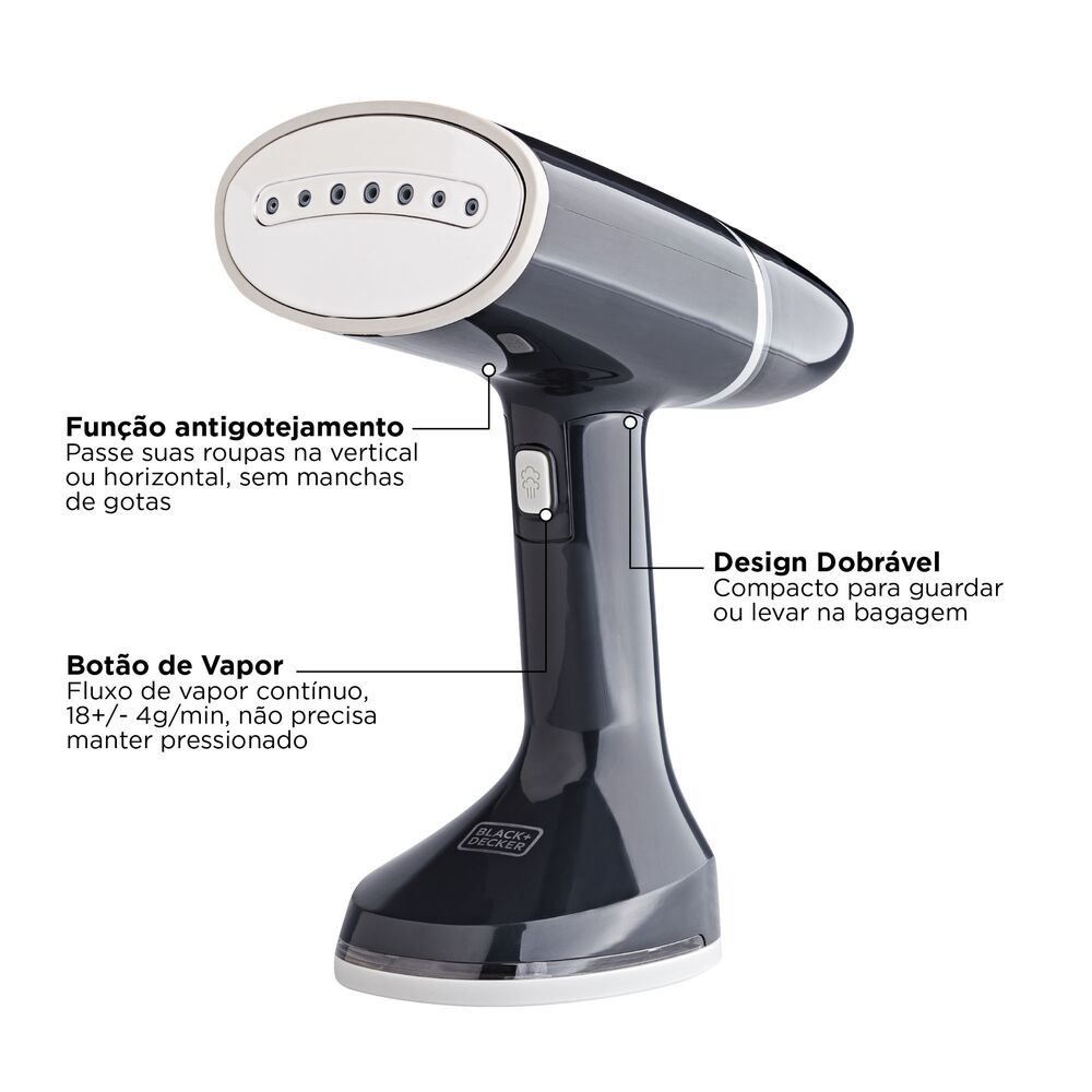 Vaporizador e Higienizador de Roupas Black & Decker Bdv3100 - Preto