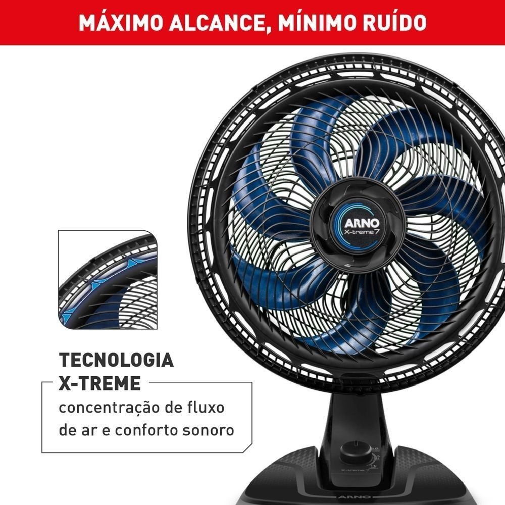 Ventilador Arno De Mesa X-treme 7 150W VE70
