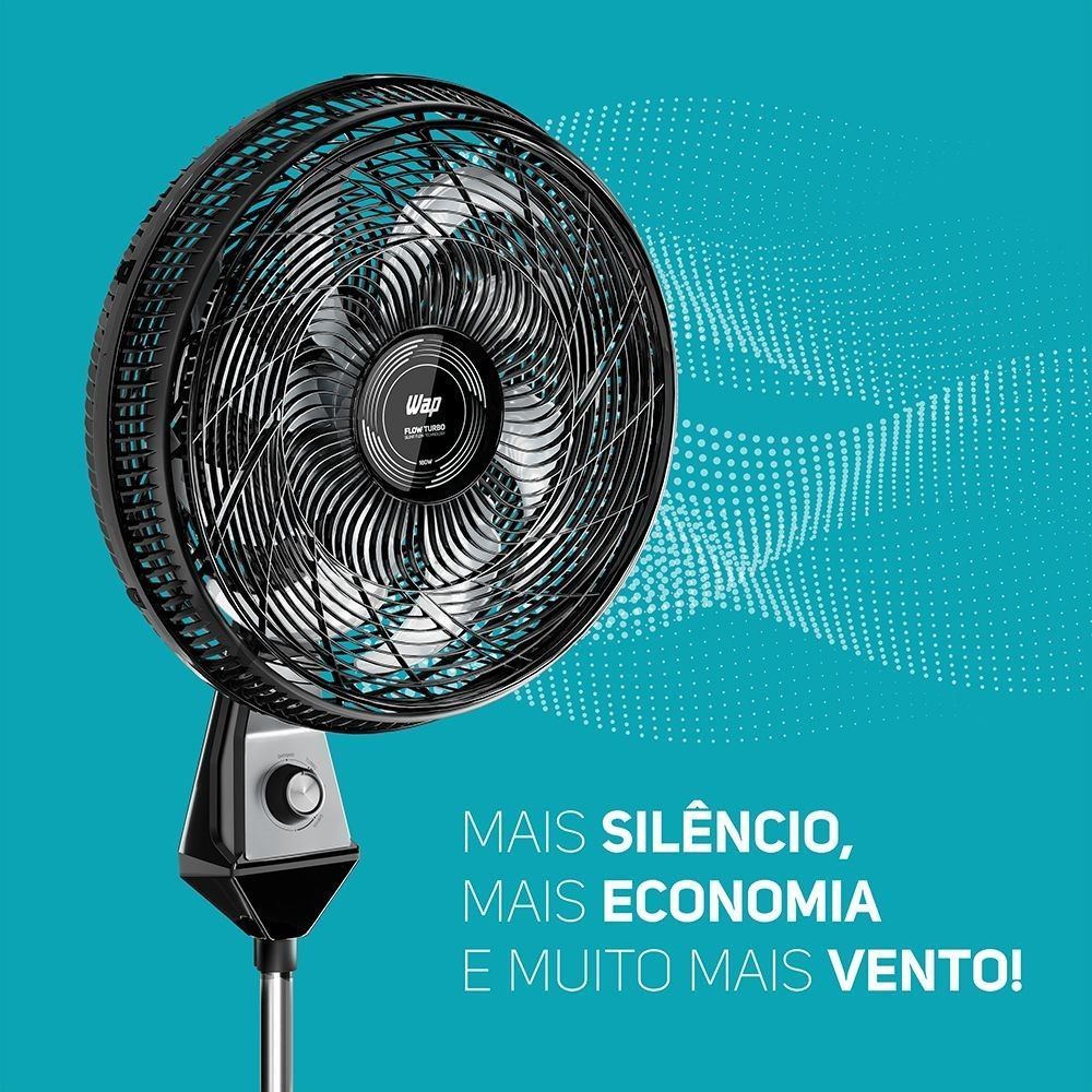 Ventilador de Coluna Wap Flow Turbo 180W 8 Pás 50cm