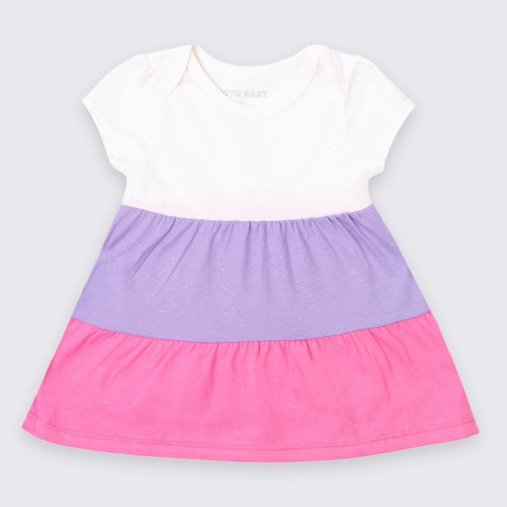 Vestido Bebê Menina De Algodão Com Body Yoyo Baby