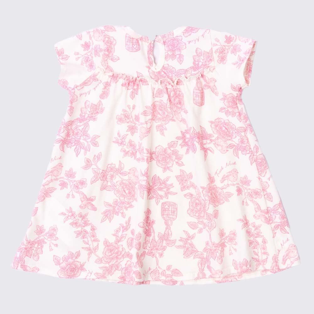 Vestido Bebê Menina De Algodão Flores Trick Nick
