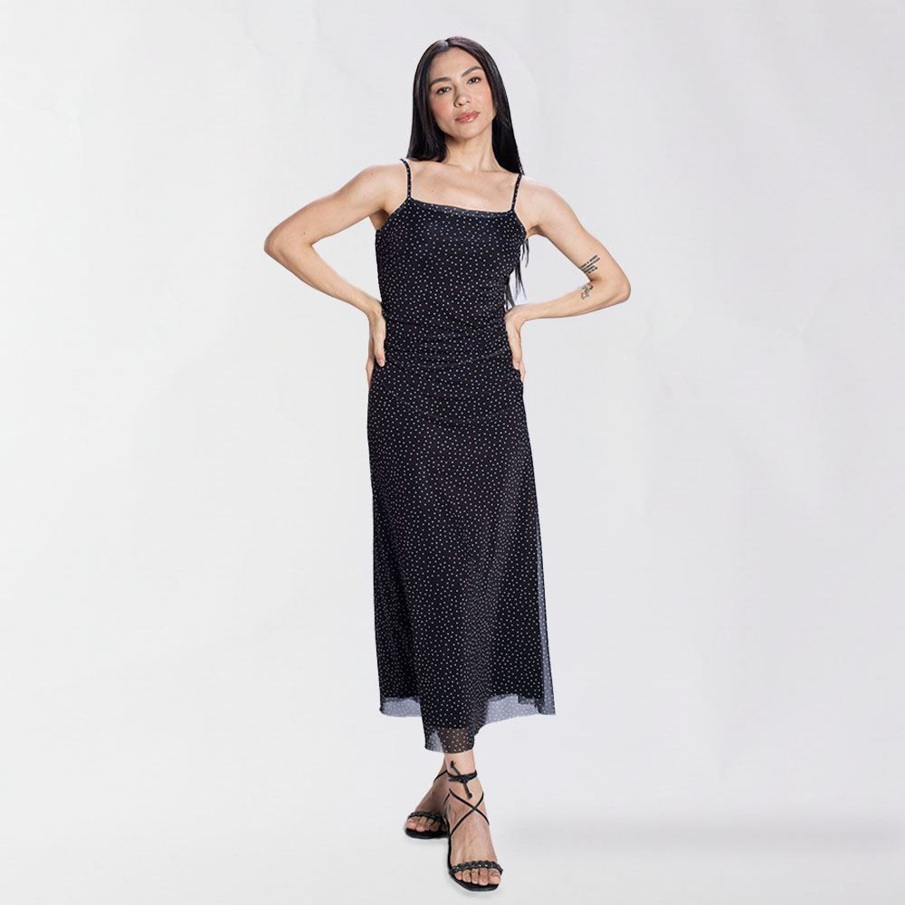 Vestido Feminino Midi De Tule Boby Blues