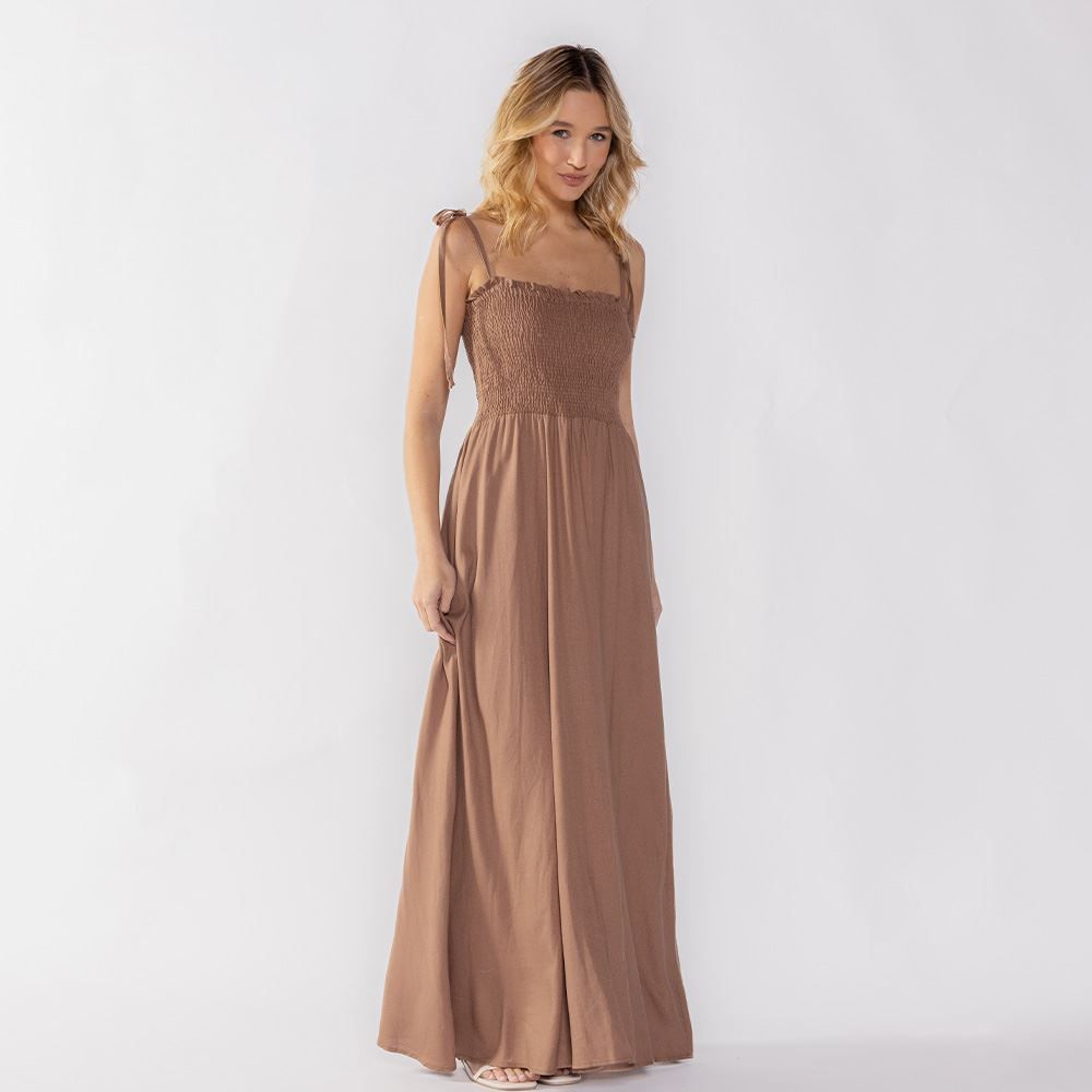Vestido Longo Feminino Com Alça Ajustável Boby Blues