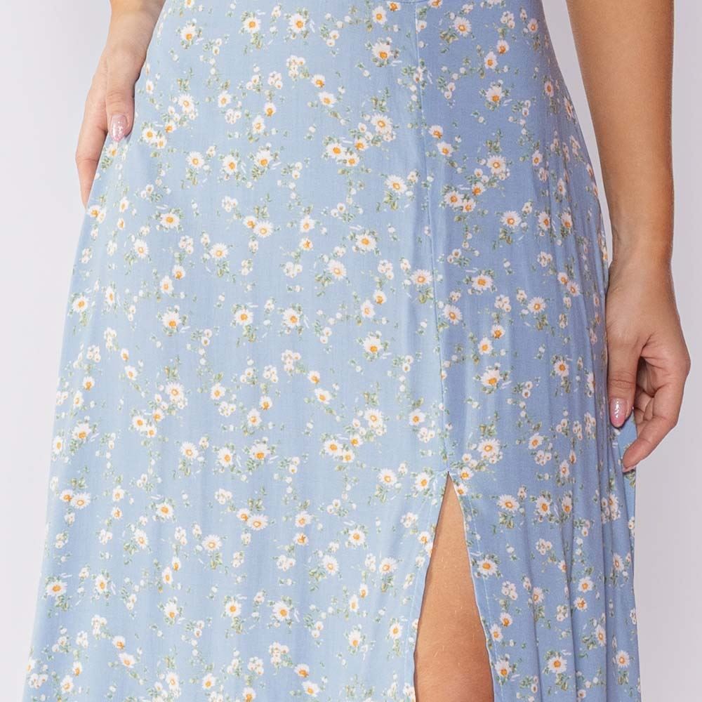 Vestido Midi Feminino Com Fenda Boby Blues