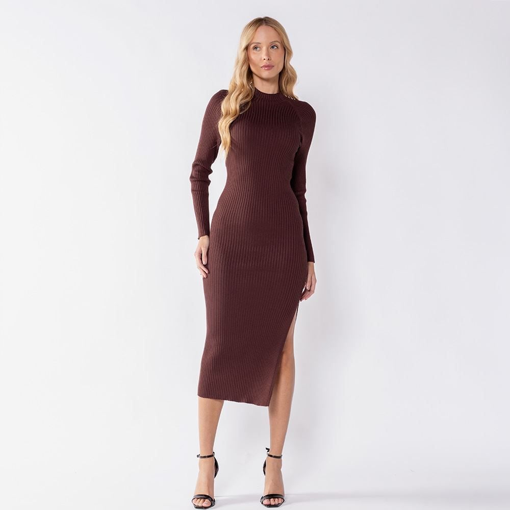 Vestido Midi Feminino De Tricô Boby Blues